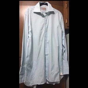 Pink Thomas Pink Striped French Cuff Sleeves Shirt